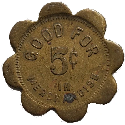 5 Cents - George Pronschinske (Waumandee, Wisconsin) ND back