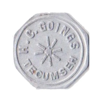 5 Cents - H.C. Goings (Tecumseh, Nebraska) ND front