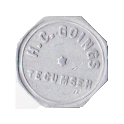5 Cents - H.C. Goings (Tecumseh, Nebraska) ND front