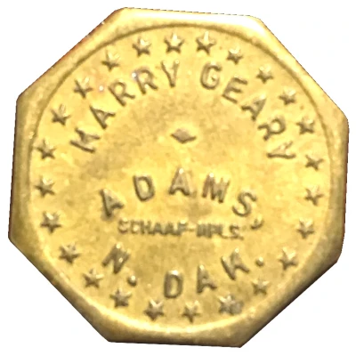 5 Cents - Harry Geary Adams, North Dakota ND front