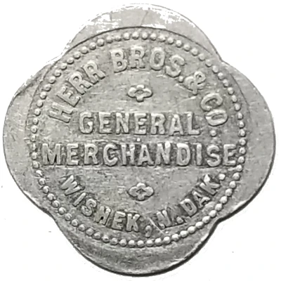 5 Cents - Herr Merc. Co. Inc. (Wishek, North Dakota) ND front