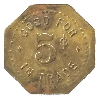 5 Cents - Huff's (Nevada, Missouri) ND back