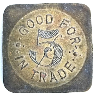 5 Cents - J. E. Hornbaker (Clifton, Colorado) ND back