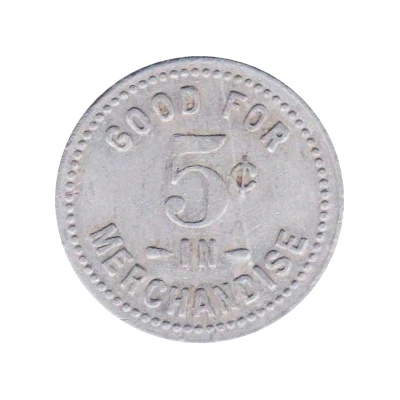 5 Cents - J.J. Janzen and Co. (Henderson, Nebraska) ND back