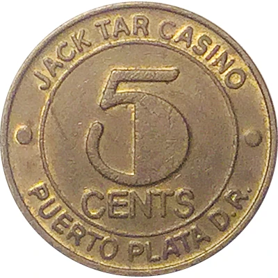 5 Cents - Jack Tar Casino ND back