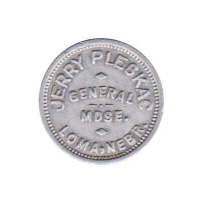 5 Cents - Jerry Pleskac General Merchandise (Loma, Nebraska) ND front