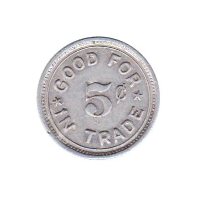 5 Cents - Jerry Pleskac General Merchandise (Loma, Nebraska) ND back