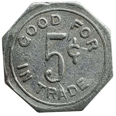 5 Cents - Jess and John's Recreation (Imperial, Nebraska) ND back