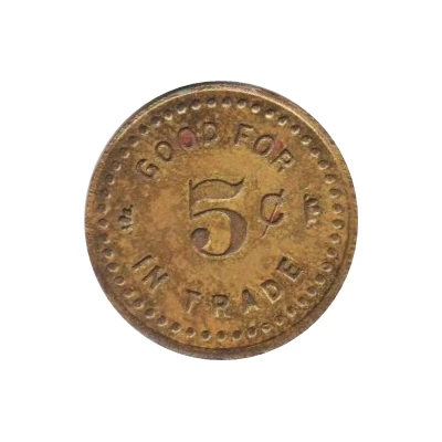 5 Cents - Joseph Perkin (Haywood, Nebraska) ND back