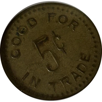 5 Cents - Keith's Model T Cafe (Winnemucca, Nevada) ND back