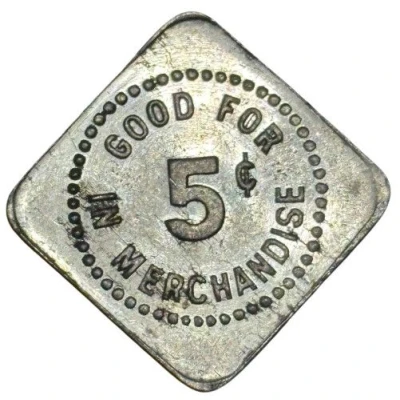5 Cents - Keystone Association (Boyertown, Pennsylvania) ND back