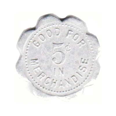 5 Cents - Kliment Mercantile Company (Prague, Nebraska) ND back