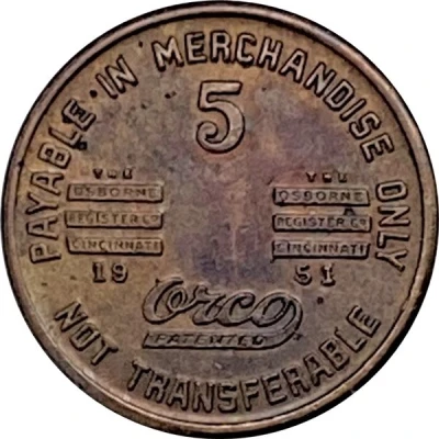 5 Cents - Landgraff Realty Company Store Landgraff, West Virginia back