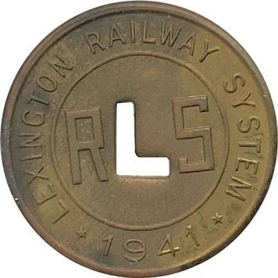 5 Cents - Lexington Railway System City Bus Lexington, Kentucky front
