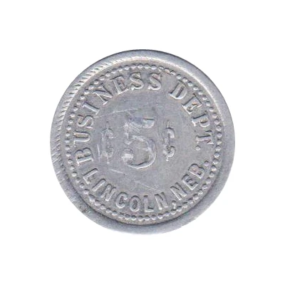 5 Cents - Lincoln Business College (Lincoln, Nebraska) ND back