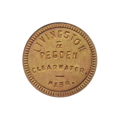 5 Cents - Livingston and Pegden (Clearwater, Nebraska) ND front