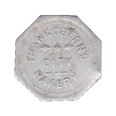 5 Cents Loaf - Frank Oberns City Bakery (Crete, Nebraska) ND front
