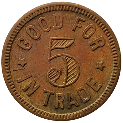 5 Cents - M. S. Hackler (Tampa, Kansas) ND back