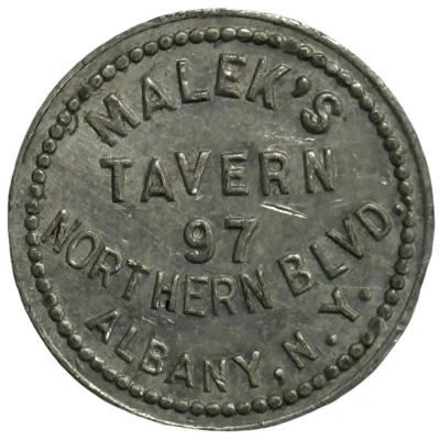 5 Cents - Malek's Tavern (Albany, New York) ND front