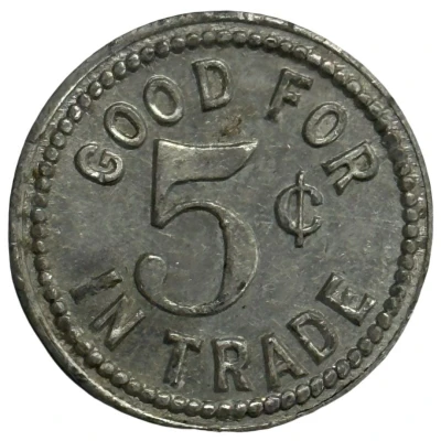 5 Cents - Malek's Tavern (Albany, New York) ND back