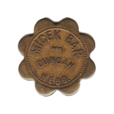5 Cents - Micek Bar (Duncan, Nebraska) ND front