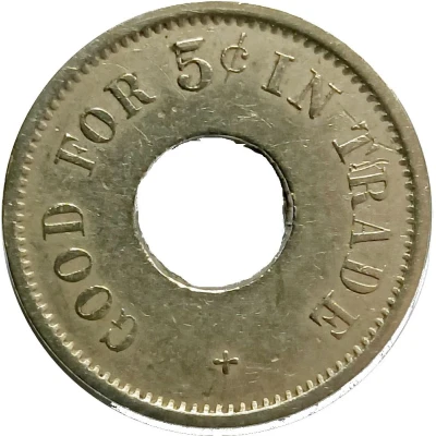 5 Cents - Mills Novelty Company (San Francisco, California) ND back