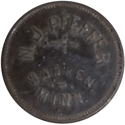 5 Cents - N.J. Pfeffer (Warren, Minnesota) ND front