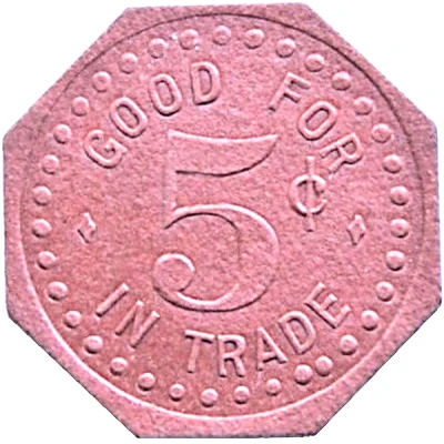 5 Cents - O. Paape (South Saint Paul, Minnesota) ND back