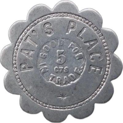 5 Cents - Pat's Place (Talmage, Nebraska) ND front