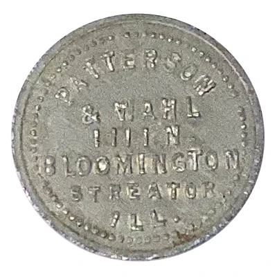 5 Cents- Patterson and Wahl Streator, Illinois ND front