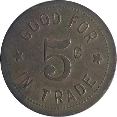 5 Cents - Paul Bedford Cafe (Whitesville, Missouri) ND back