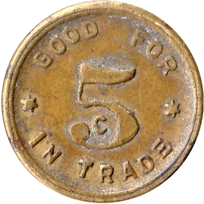 5 Cents - Potts and Raffetto (Camino, Cal.) ND back