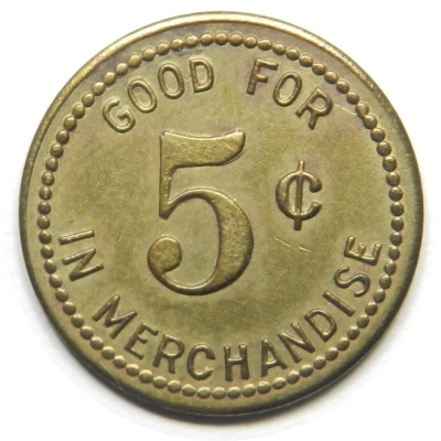 5 Cents - R. L. Shivers (Crockett, Texas) ND back