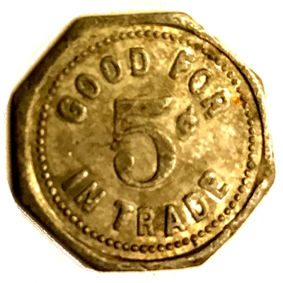 5 Cents - Rileys Sanitary Grocery (Roanoke, IL) ND back