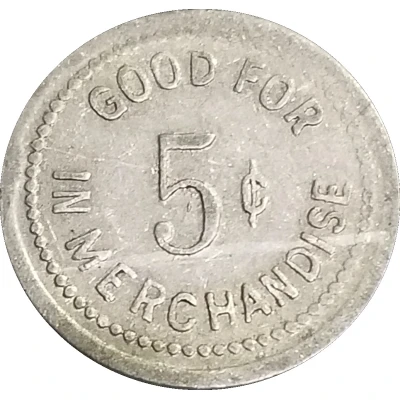 5 Cents - Schacher Mercantile Co. ND back
