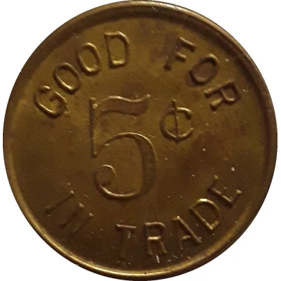 5 Cents - Silver Cafe (Faribault, Minnesota) ND back