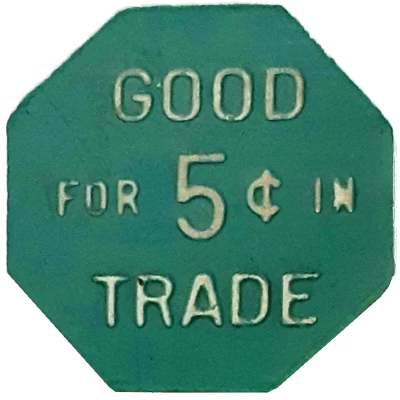 5 Cents - South End Tavern (Troy, New York) ND back