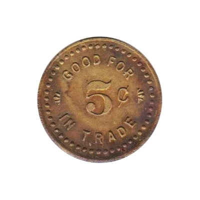 5 Cents - The Colonial Club (Omaha, Nebraska) ND back