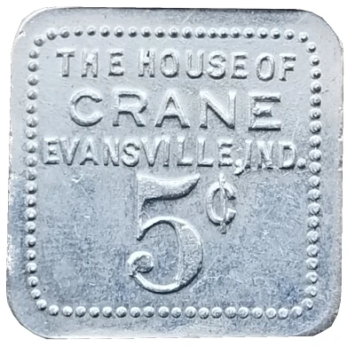 5 Cents - The House of Crane (Evansville, Indiana) ND front