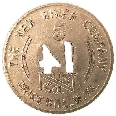 5 Cents - The New River Company Price Hill, West Virginia back