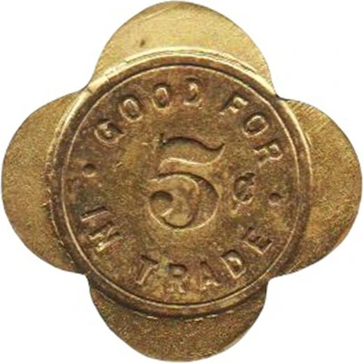 5 Cents - W. F. Diers General Merchandise (Louisville, Nebraska) ND back