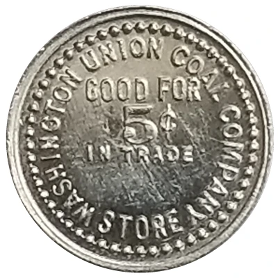 5 Cents - Washington Union Coal Company (Tono, Washington) ND back