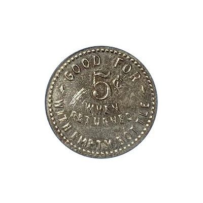 5 Cents - When Returned With Empty Bottle ND front