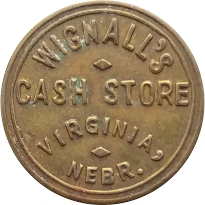 5 Cents - Wignall's Cash Store Virginia, Nebraska ND front