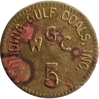 5 Cents - Winding Gulf Coals, Inc. (Winding Gulf, West Virginia) ND front