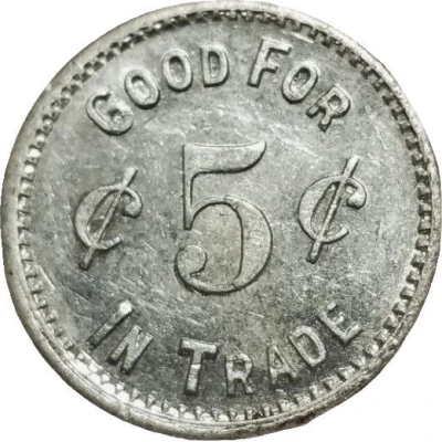 5 Cents - Y Service Station (Clinton, Oklahoma) ND back