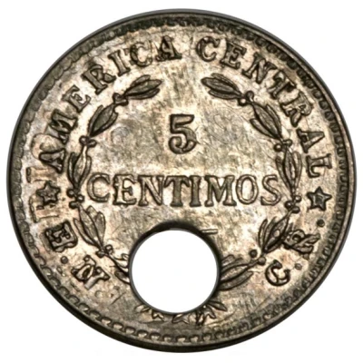 5 Céntimos Leprosarium Coinage back