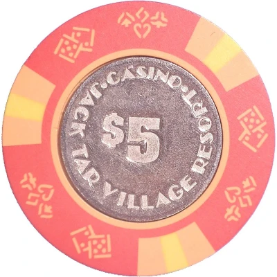 5 Dollar Gaming Token Jack Tar (Puerto Plata) ND back