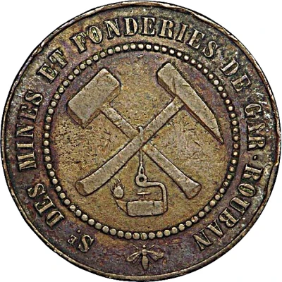 5 Francs - Mines de Gar-Rouban front