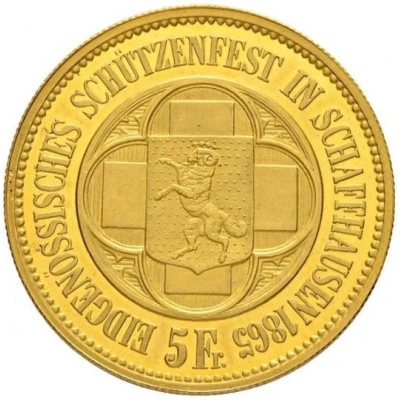 5 Francs Schaffhausen Shooting Festival; Pattern front